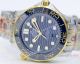 2021 Latest Swiss Omega Seamaster Diver 300M OR Factory 8800 Watch Two Tone Blue Ceramic Bezel (2)_th.jpg